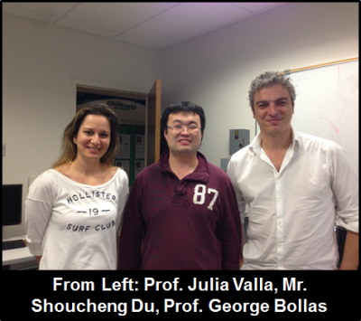 Photo of Prof. Julia Valla, Mr. Shoucheng Du, and Prof. George Bollas